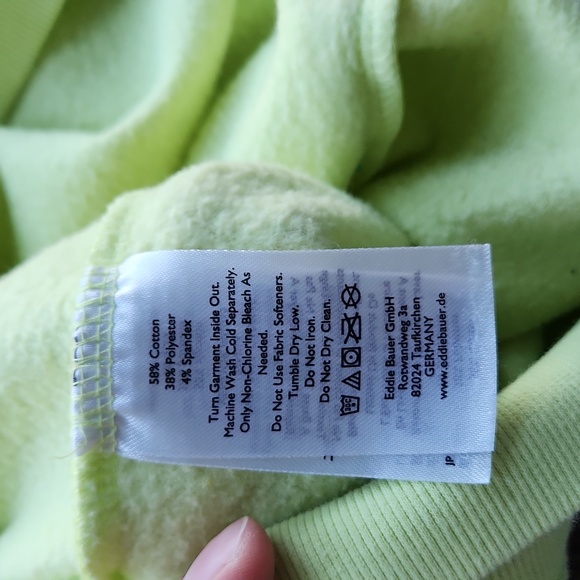 Eddie Bauer Light Green Crewneck Sweatshirt Size Medium - Picture 5 of 5